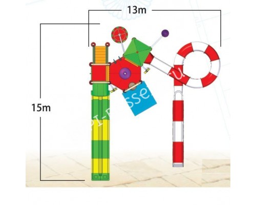 Комплекс водных горок Arihant WAPS 3B (15.0х13.0 м)