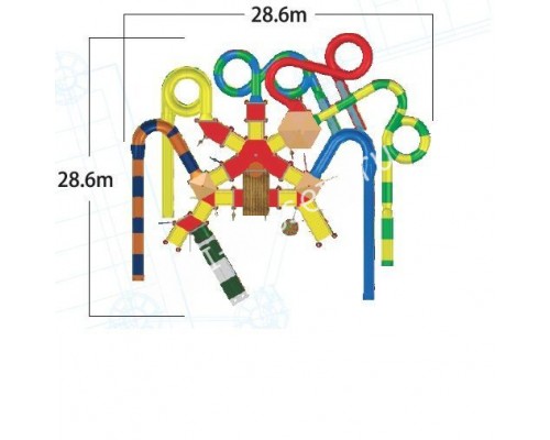 Комплекс водных горок Arihant WAPS 11А (28.6х28.6 м)