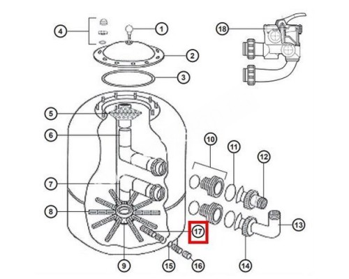 Сепаратор дренажного клапана Hayward NCX12050