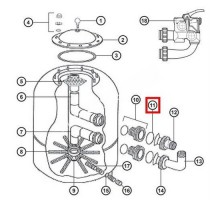 Уплотнительное кольцо NCX12046 для соединительной муфты клапана Hayward