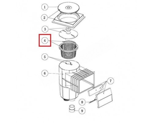 Корзинка скиммера Aquaviva серии EM0130/EM0140