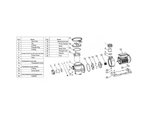 Насос AquaViva LX STP120T (380В, 13 м3/ч, 1.2HP) для бассейна