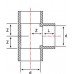 Тройник 90 ПВХ O 140мм 1,6 МПа для бассейна