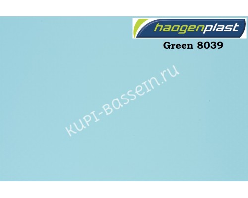 Пленка ПВХ 2,05х25,00м Haogenplast, Green, бирюзовый для бассейна