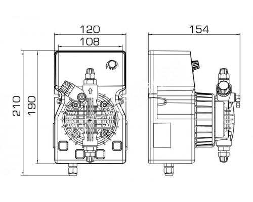Насос дозир. мембранный DLX-MA/MB 20 л/ч 03 бар для бассейна