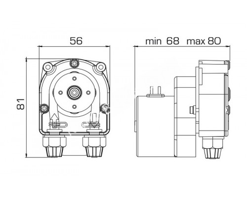 Насос дозир. перистальтический F PER 0.5-1 230V SANT для бассейна