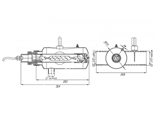 Ультрафиолетовая установка UVM-600 Lite для бассейна, 30 м3/ч, 0,6кВт