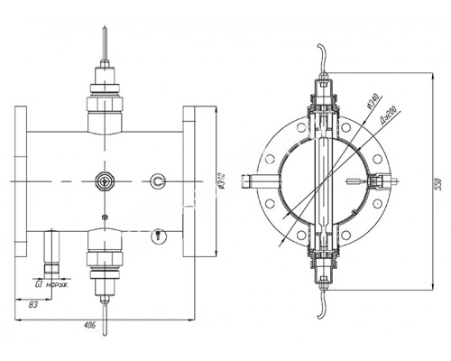 Ультрафиолетовая установка UVM-2400 для бассейна, 150 м3/ч, 2,4кВт, Ду200, AISI-316