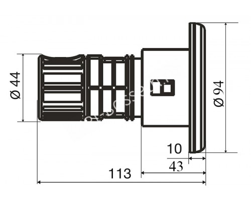 Форсунка гидромассажная вращающаяся из ABS, пластика, 10-12м?/час, EM0048