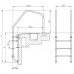 Лестница 1000 1 ступень +1 предохран.ступень AISI-316 для бассейна