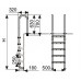 Лестница M, 5 ступ. с накладкой люкс, нерж. AISI-304 для бассейна