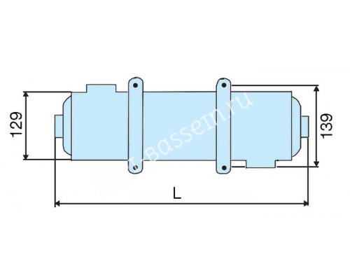 Теплообменник MF-400 тип MAXI-FLO 120кВт для бассейна