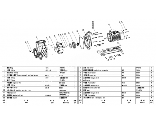 Насос (3кВт 380B 58 м3/ч h 10м в.ст.) Mayer Schwimmbad LX WLP400T для бассейна