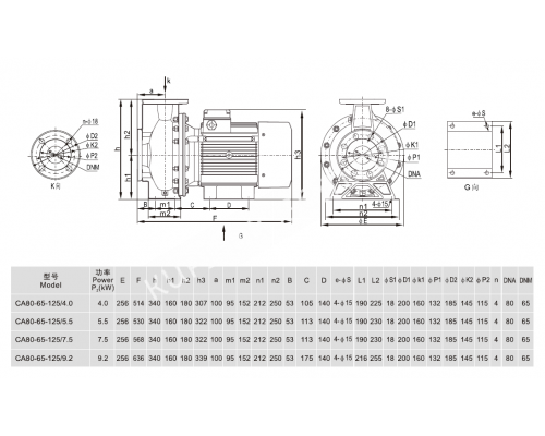 Насос нерж.ст. 7,5кВт 380B для бассейна Mayer Schwimmbad LX CA80-65-125/9.2T