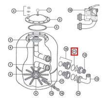 Уплотнительное кольцо NCX12046 для соединительной муфты клапана Hayward