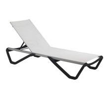 Шезлонг Aquaviva Wave белый с черным