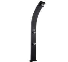 Душ солнечный AquaViva Spring 25л Antracite, Алюминиевый с мойкой для ног