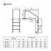 Лестница Aquaviva Overflow-215 (2 ступ.) для бассейна
