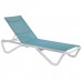 Шезлонг Aquaviva Wave бирюзовый с белым для бассейна