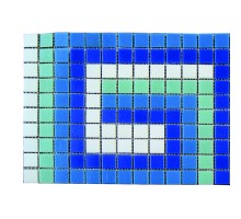 Фриз ЗигЗаг из стеклянной мозаики Aquaviva U-41
