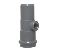 Тройник 90° ПВХ Aquaviva раструбный с резьбовым выходом 110/2"