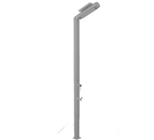 Душ уличный AquaViva Quick с LED подсветкой, Aluminun с мойкой для ног