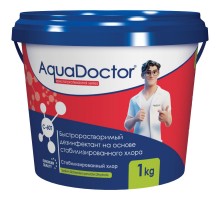 Дезинфектант для бассейна на основе хлора быстрого действия AquaDoctor C-60T 1кг (в таблетках)