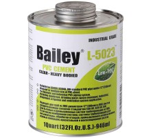 Клей L-5023HV (946ml) Bailey для ПВХ труб большого диаметра, увеличенная вязкость (аналог Tangit)