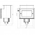 Скиммер с квадратной крышкой 25м2, 2" бетон, AISI 304 для бассейна