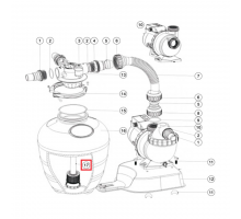 Дюзовая коробка 89033603 в комп-ке с трубой для Aquaviva FSU