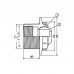 Форсунка стеновая Hayward 3310 2"/1½" под бетон для бассейна