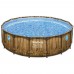 Каркасный бассейн Bestway Steel Дерево 56725 с фильтром и лестницей