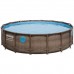 Каркасный бассейн Bestway Steel Дерево 56725 с фильтром и лестницей
