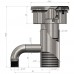 Форсунка гидромассажная Aquaviva, AISI 304 (8 м3/ч) для бассейна