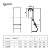 Лестница Aquaviva MUS-215 (2 ступ.) для облегченного спуска в бассейн