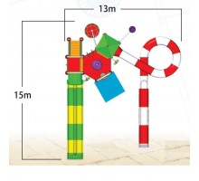 Комплекс водных горок Arihant WAPS 3B (15.0х13.0 м)