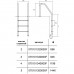 Лестница Hayward Standard AISI 304 (5 ступеней) для бассейна с широким бортом