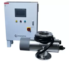 Уф установка AquaViva AVMUV 825 , до 825м3, DN350, 5*3КВт Автоочист, UV дат. , t дат.,сенс.дисп
