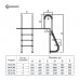 Лестница Aquaviva MUS-515 (5 ступ.) для бассейна и облегченного спуска