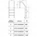 Лестница Hayward Standard AISI 316 (2 ступени) для бассейна с узким бортом