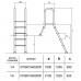 Лестница Hayward ESP4HF для полузаглубленных бассейнов 4cт ABS AISI-304 для бассейна