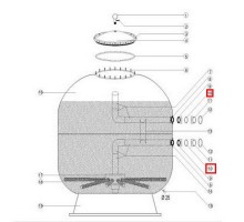 Плоская резиновая прокладка муфты-фланца Aquaviva 1400 мм