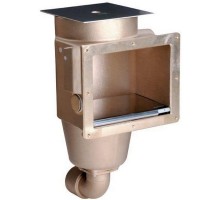 Скиммер Fitstar 1262020 бетон, квадратная крышка, 2", бронза