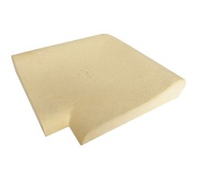 Внешний прямой угловой копинговый камень Carobbio Rustic с микроперфорированной поверхностью, 335x335 мм (песочный)