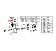 Уплотнительное кольцо крышки префильтра насоса Aquaviva SWPA/SWPB