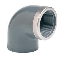 Угол 90° c металлическим кольцом EFFAST d25x3/4" (RGRGOR025C)