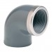 Угол 90° c металлическим кольцом EFFAST d25x3/4" (RGRGOR025C) для бассейна