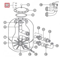 Гайка, шайба, колпачок крышки (комплект 8 шт.) NCX12027