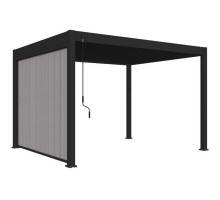 Защитный экран от ветра и солнца (с электроприводом) 4 метра Антрацит