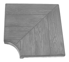 Угловой элемент AquaViva 500х500х70-40, Wood серый